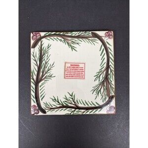 Blue Sky Base Plate For Come All Ye Faithful Church Pine Pinecones 5.5 in Square